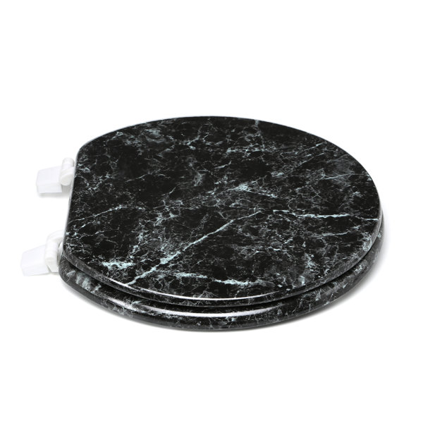 Trimmer Marbleized Moulded Wood Round Toilet Seat & Reviews Wayfair